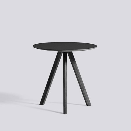 COPENHAGUE - CPH 20 ROUND 50 cm - Black linoleum - Black Stained
