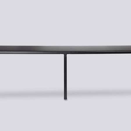 T12 TABLE - Black Linoleum - black edge - 320 x 95 cm