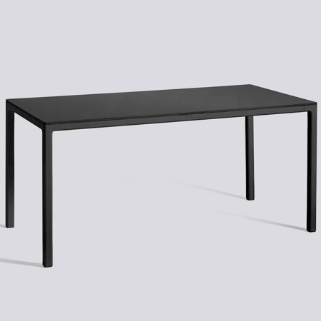 T12 TABLE - Black Linoleum - black edge - 160 x 80 cm