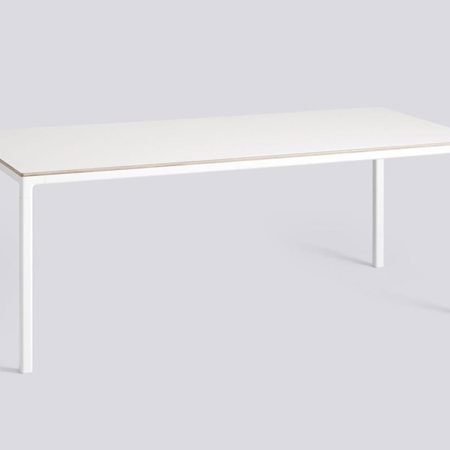 T12 TABLE - White laminate - plywood edge - 200 x 95 cm