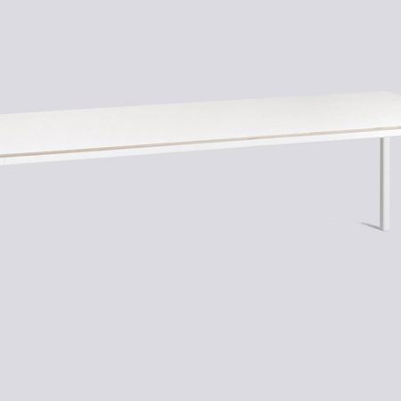 T12 TABLE - White laminate - plywood edge - 160 x 300 cm