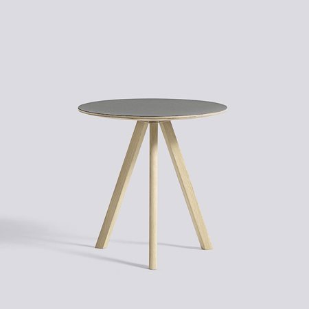 COPENHAGUE - CPH 20 ROUND 50 cm - Grey linoleum - Clear Lacquered Oak