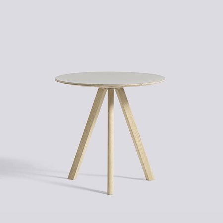 COPENHAGUE - CPH 20 ROUND 90 cm - Off White Linoleum - Clear Lacquered Oak
