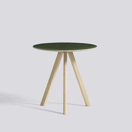 COPENHAGUE - CPH 20 ROUND 50 cm - Green linoleum - Clear Lacquered Oak
