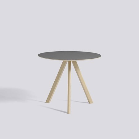 COPENHAGUE - CPH 20 ROUND 90 cm - Grey linoleum - Clear Lacquered Oak