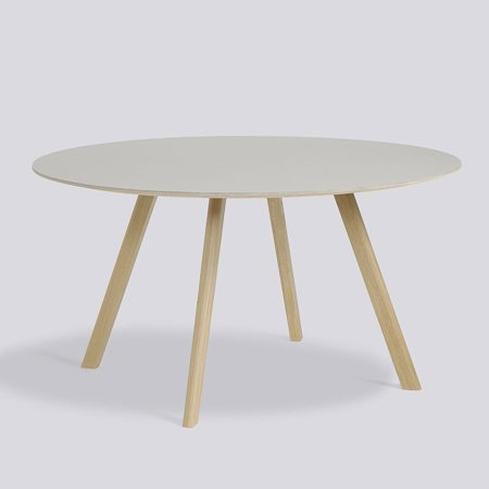 COPENHAGUE - CPH 25 ROUND Off White Linoleum - Soaped Solid Oak