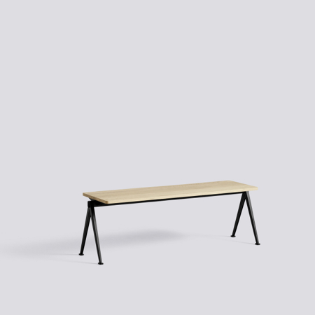 PYRAMID BENCH 11 - L140 - Water-based Lacquered Oak - Black