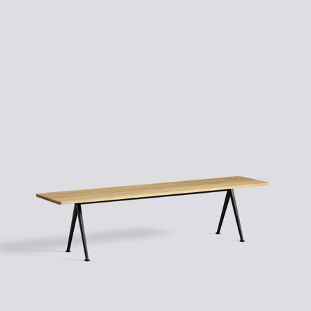 PYRAMID BENCH 12 - L190 - Oiled Oak - Black