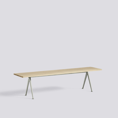 PYRAMID BENCH 12 - L190 - Water-based Lacquered Oak - Grey