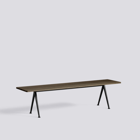 PYRAMID BENCH 12 - L190 - Smoked Oak - Black