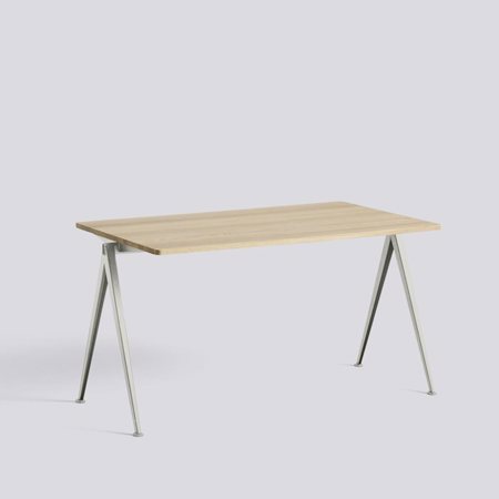 PYRAMID TABLE - 01 - 140x65 - Water-based Lacquered Oak - Grey