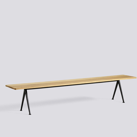 PYRAMID BENCH 12 - L250 - Oiled Oak - Black