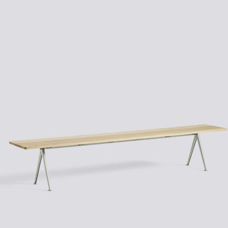 PYRAMID BENCH 12 - L250 - Water-based Lacquered Oak - Grey