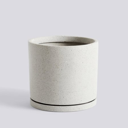 PLANT POT WITH SAUCER - XXL - Grey