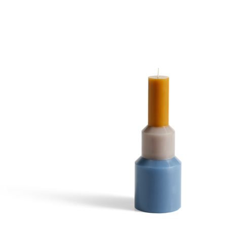 PILLAR CANDLE / BLUE, LAVENDER, RED - Medium - Blue