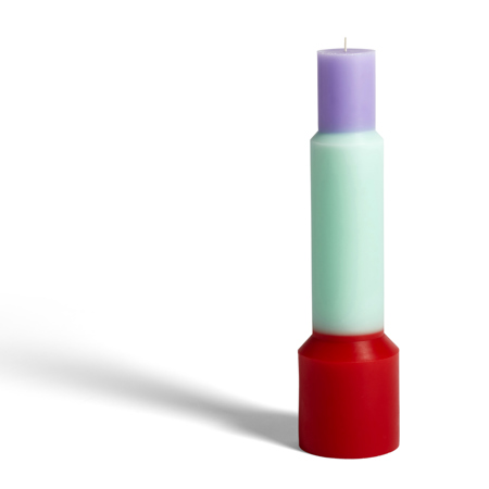 PILLAR CANDLE / BLUE, LAVENDER, RED - XL - Red