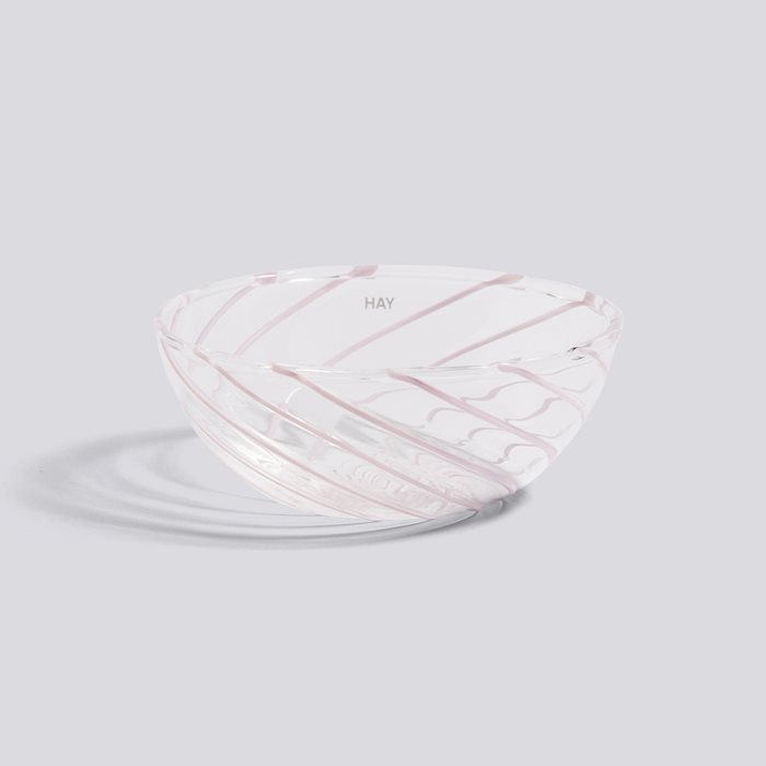 SPIN - Bowl - Clear with pink stripe