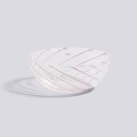 SPIN - Bowl - Clear with pink stripe