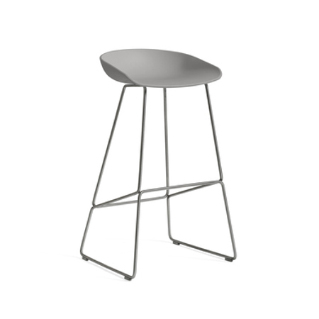 ABOUT A STOOL - AAS 38 - 65 cm - Concrete Grey - Solid stainless steel