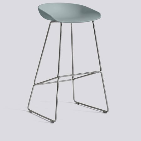 ABOUT A STOOL - AAS 38 - 65 cm - Dusty Blue - Solid stainless steel