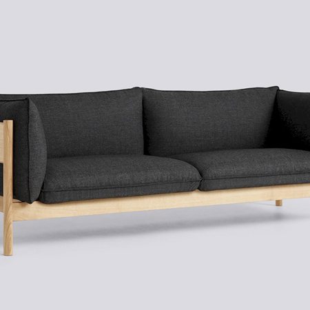 ARBOUR 3-SEATER SOFA - Re-wool 198 - Oiled waxed solid oak