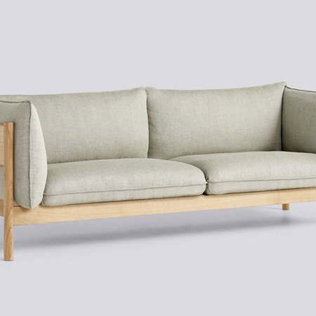 ARBOUR 3-SEATER SOFA - Re-wool 408 - Oiled waxed solid oak