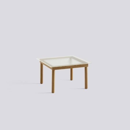 KOFI - 60 x 60 cm - Clear reeded glass - Water-based lacquered solid oak