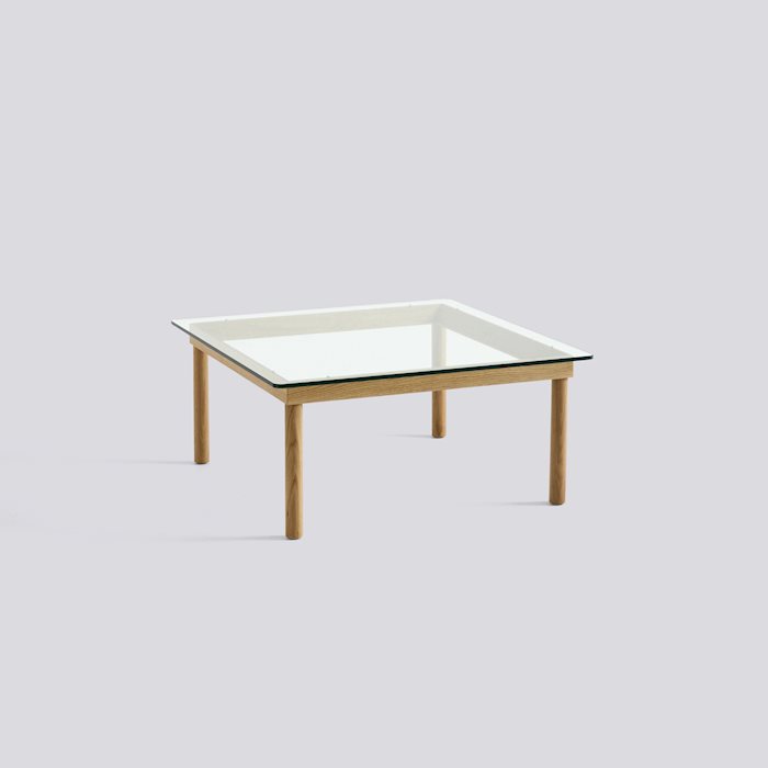 KOFI - 80 x 80 cm - Clear glass - Water-based lacquered solid oak