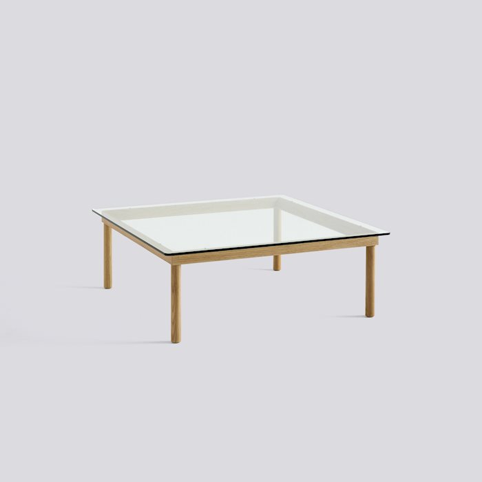 KOFI - 100 x 100 cm - Clear glass - Water-based lacquered solid oak