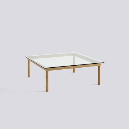 KOFI - 100 x 100 cm - Clear glass - Water-based lacquered solid oak