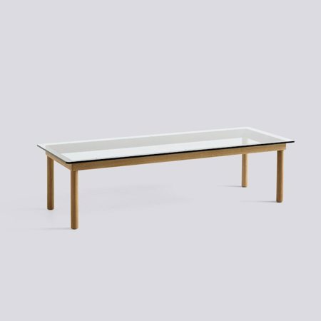 KOFI - 140 x 50 cm - Clear glass - Water-based lacquered solid oak