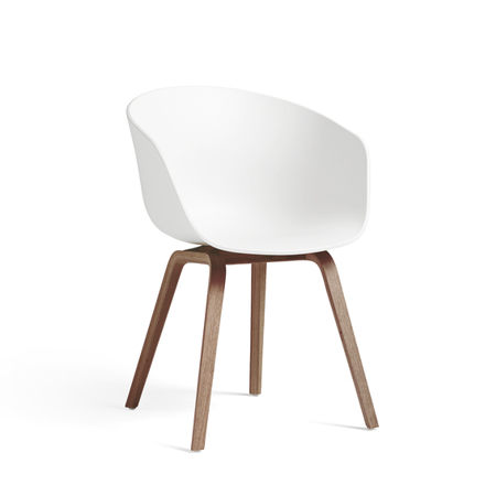 ABOUT A CHAIR - AAC 22 - White - Water-based Lacquered Walnut