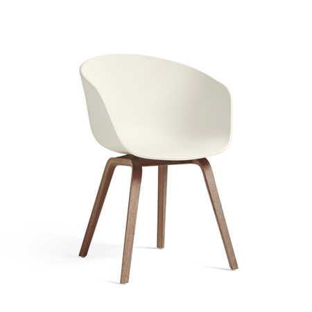 ABOUT A CHAIR - AAC 22 - Cream White - Water-based Lacquered Walnut