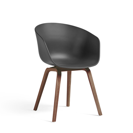 ABOUT A CHAIR - AAC 22 - Soft Black - Water-based Lacquered Walnut