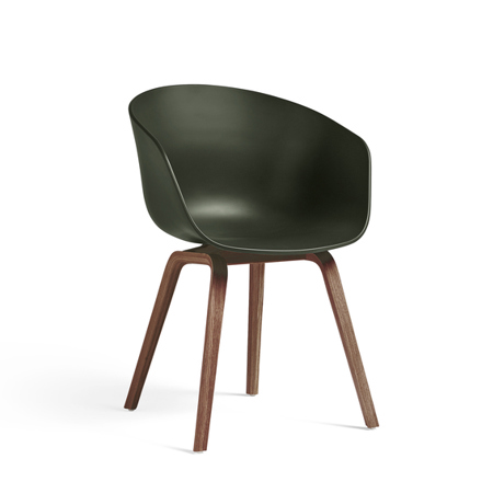 ABOUT A CHAIR - AAC 22 - Green - Water-based Lacquered Walnut