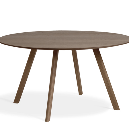 COPENHAGUE - CPH 25 ROUND Water-based Lacquered Walnut Veneer - Water-based lacquered solid walnut