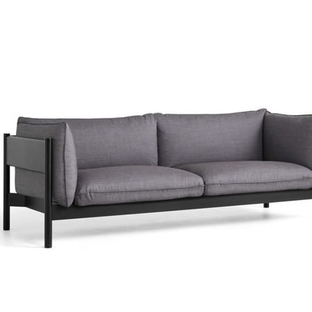 ARBOUR 3-SEATER SOFA - Remix 266 - Black Water-based Lacquered Solid Beech