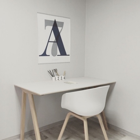 COPENHAGUE - CPH 90 White laminate - Soaped Solid Oak