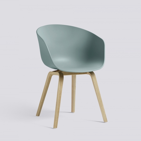 ABOUT A CHAIR - AAC 22 - Dusty Blue - Water-based Lacquered Oak