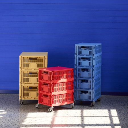 HAY COLOUR CRATE LID - Large - Dark Blue