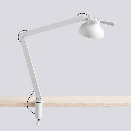 PC LAMP - Double arm w - clamp - Ash grey