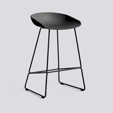 ABOUT A STOOL - AAS 38 - 65 cm - Soft Black - Black frame