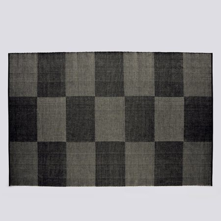 CHECK RUG - 200 x 300 - Large - Black