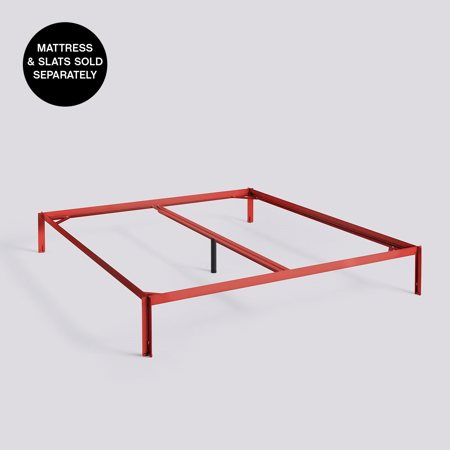 CONNECT BED - 200 x 180cm - Maroon red