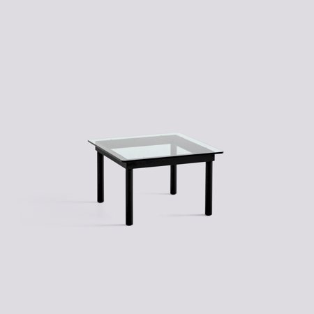 KOFI - 60 x 60 cm - Clear glass - Black water-based lacquered solid oak