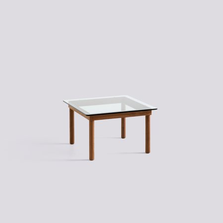KOFI - 60 x 60 cm - Clear glass - Water-based lacquered solid walnut