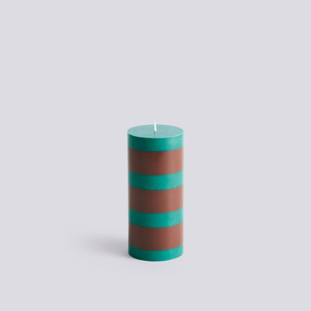 COLUMN CANDLE - Small - Green and Brown