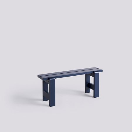 WEEKDAY BENCH - 111 x 23 x 45 - Steel Blue Lacquered Pinewood