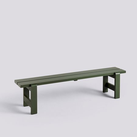 WEEKDAY BENCH - 190 x 32 x 45 - Olive Lacquered Pinewood
