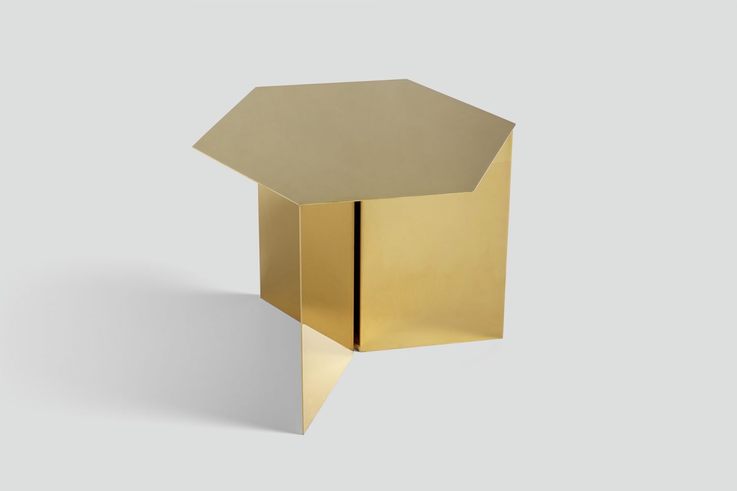 SLIT TABLE - Hexagon - Brass